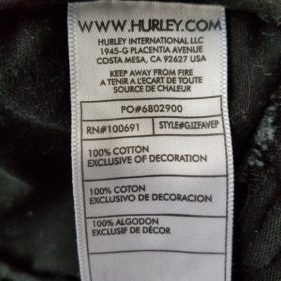 Hurley Black Cotton Jacket - Picture 5 of 8